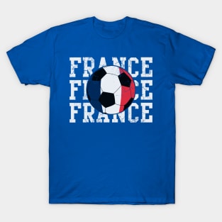 France Flag Soccer Ball T-Shirt